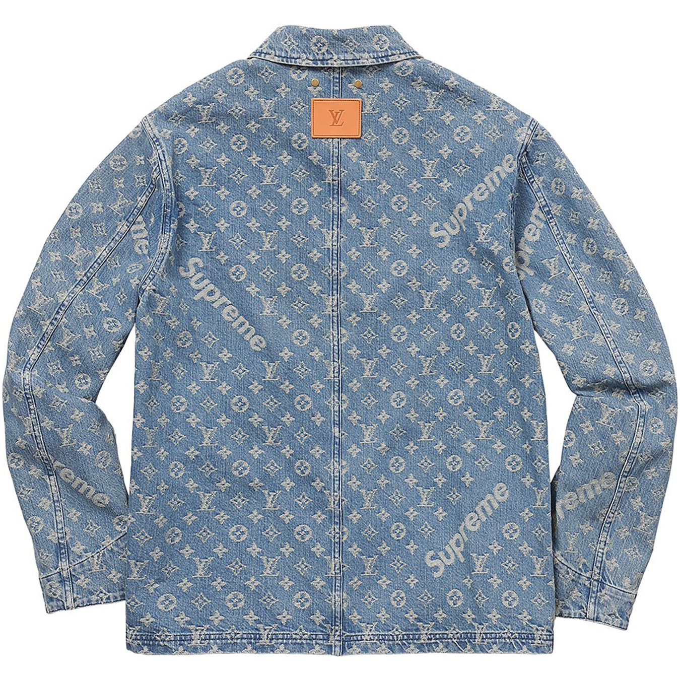 Louis Vuitton/Supreme Jacquard Denim Chore Coat view 2